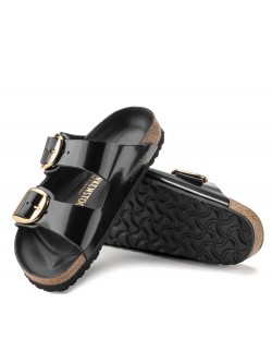 Birkenstock Arizona Big Buckle Shine ( vernis noir )