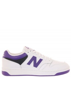 New Balance BB480 cuir blanc / violet