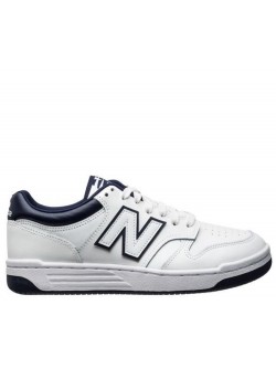 New Balance BB480 cuir blanc / bleue