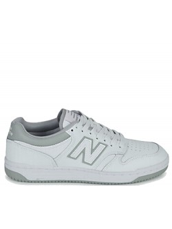 New Balance BB480 cuir blanc / gris