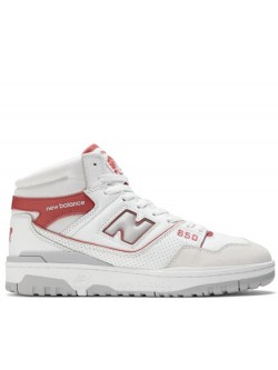 New Balance BB650 cuir white / rouge