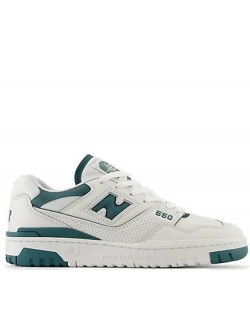 New Balance BB550 cuir blanc / sapin