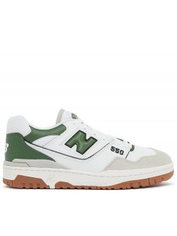 New Balance BB550 cuir blanc / forêt