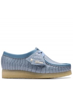 Clarks Wallabee bleue croc