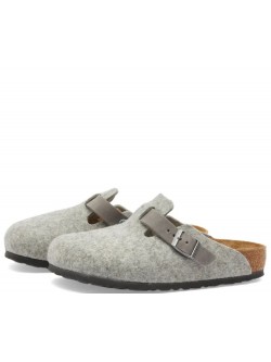 Birkenstock Boston Feutre Cuir light / gray