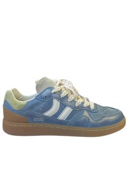 Coolway Goal cuir stone wash bleu