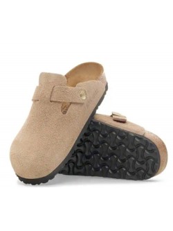 Birkenstock Boston suède sand castle