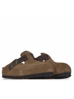Birkenstock Boston suède dark tea