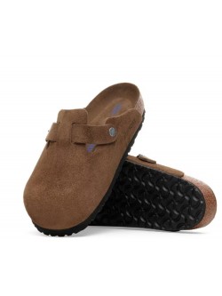Birkenstock Boston suède dark tea