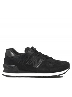 New Balance WL574 suède croco noir