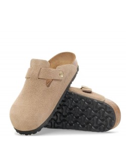Birkenstock Boston suède sand castle