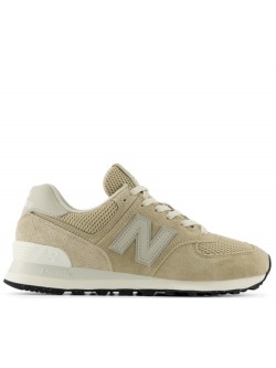 New Balance W574 suède beige blanc