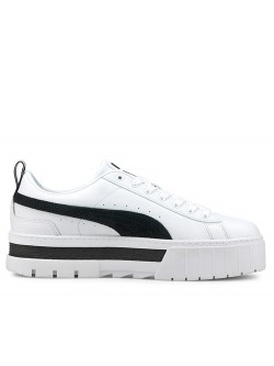 Puma Mayze cuir blanc / noir 