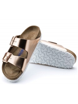 Birkenstock Arizona metallic copper Lit de pied souple