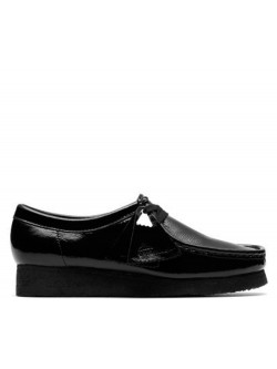 Clarks Wallabee black patent