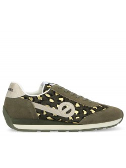 No Name CITY RUN JOGGER léopard olive