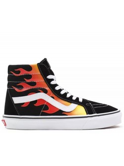 Vans Sk8 suède flamme noire