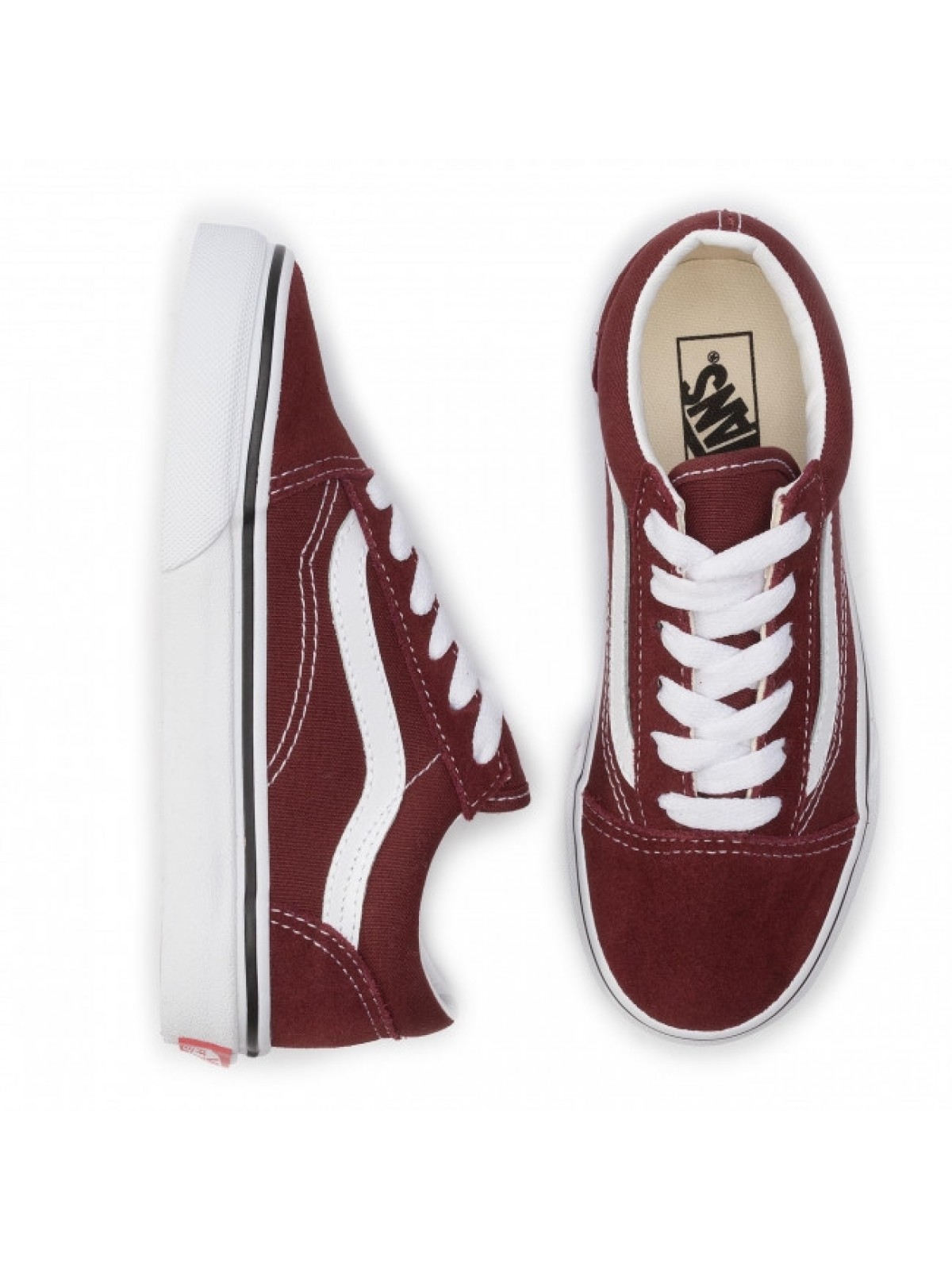 Vans rouge grenat top
