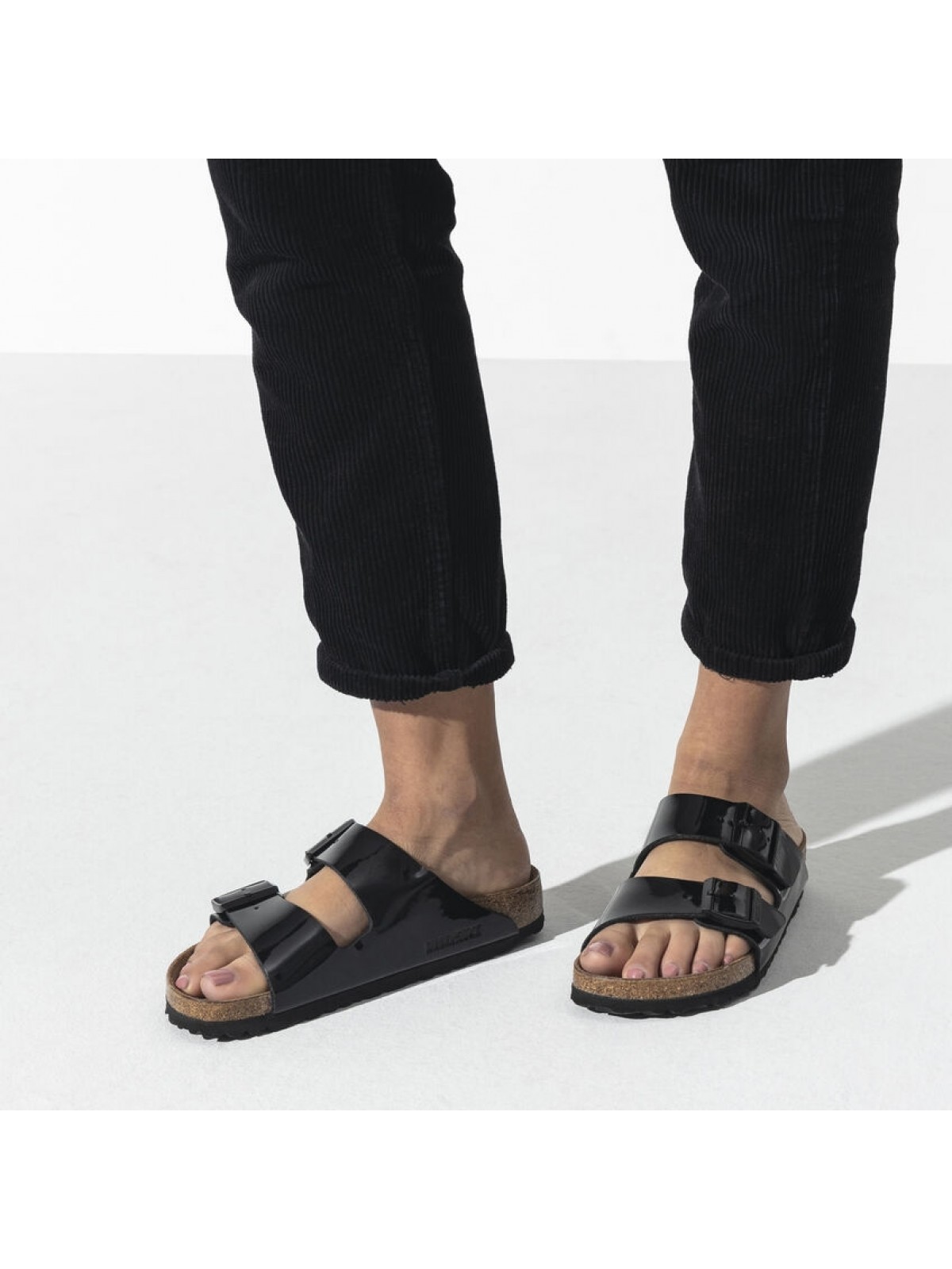 Birkenstock noir online vernis pas cher