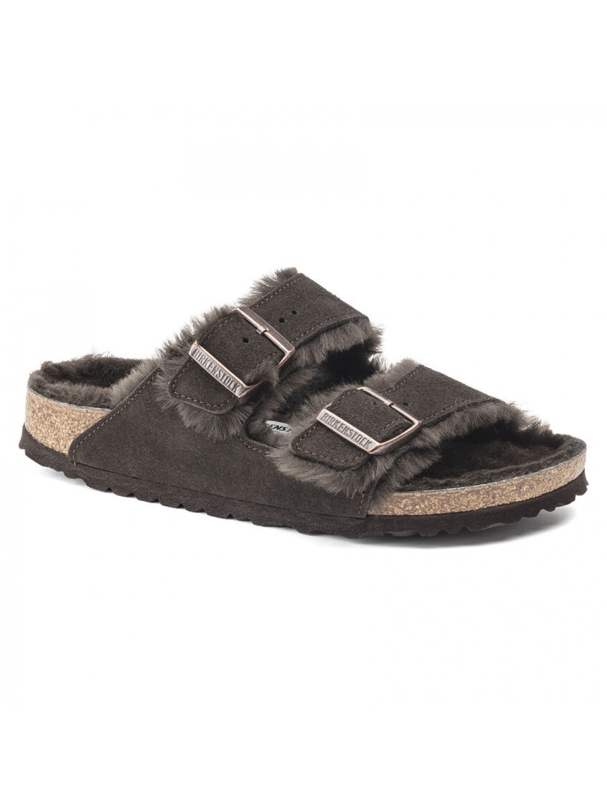 Birkenstock Arizona Suede Mocca en fourrure d agneau