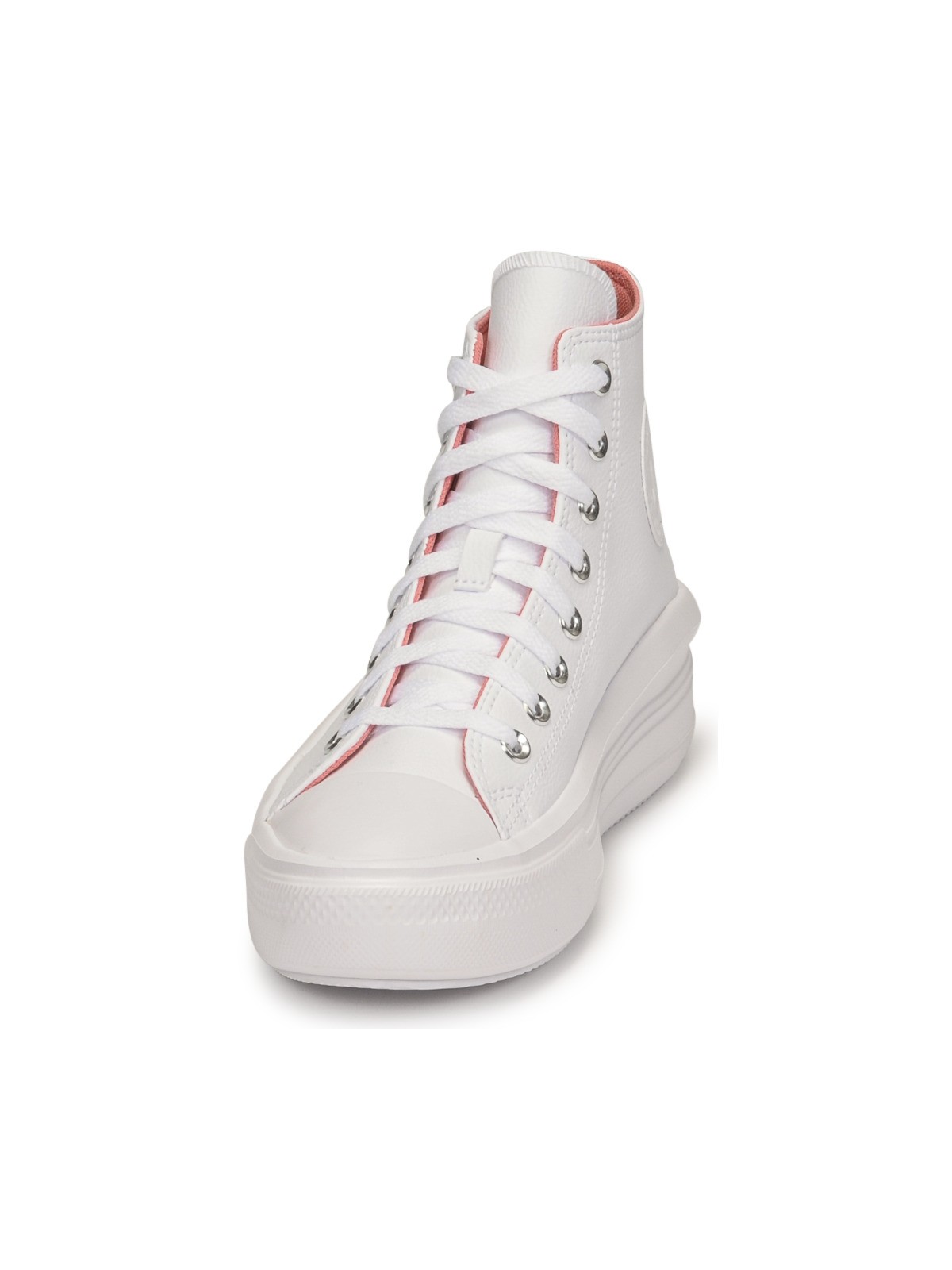 Converse blanche best sale et rose