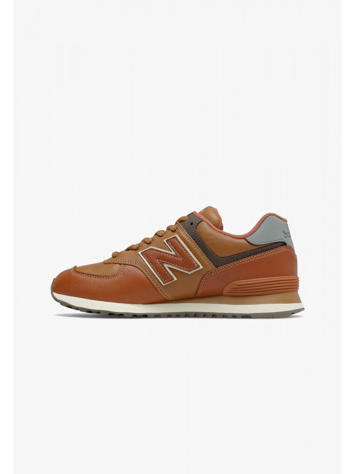 New Balance ML574 cuir camel cognac