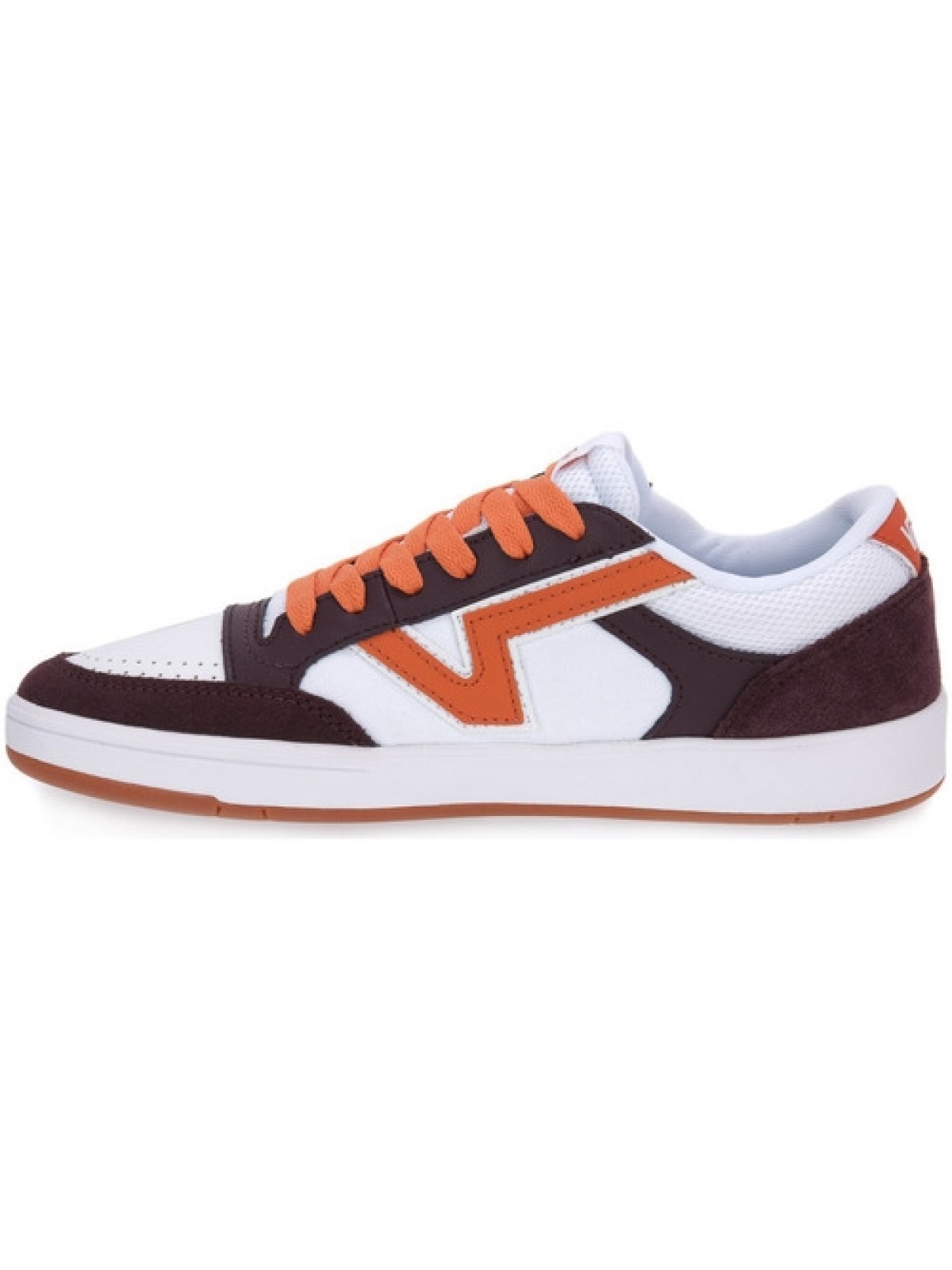 Vans Lowland cuir blanc bordeaux orange