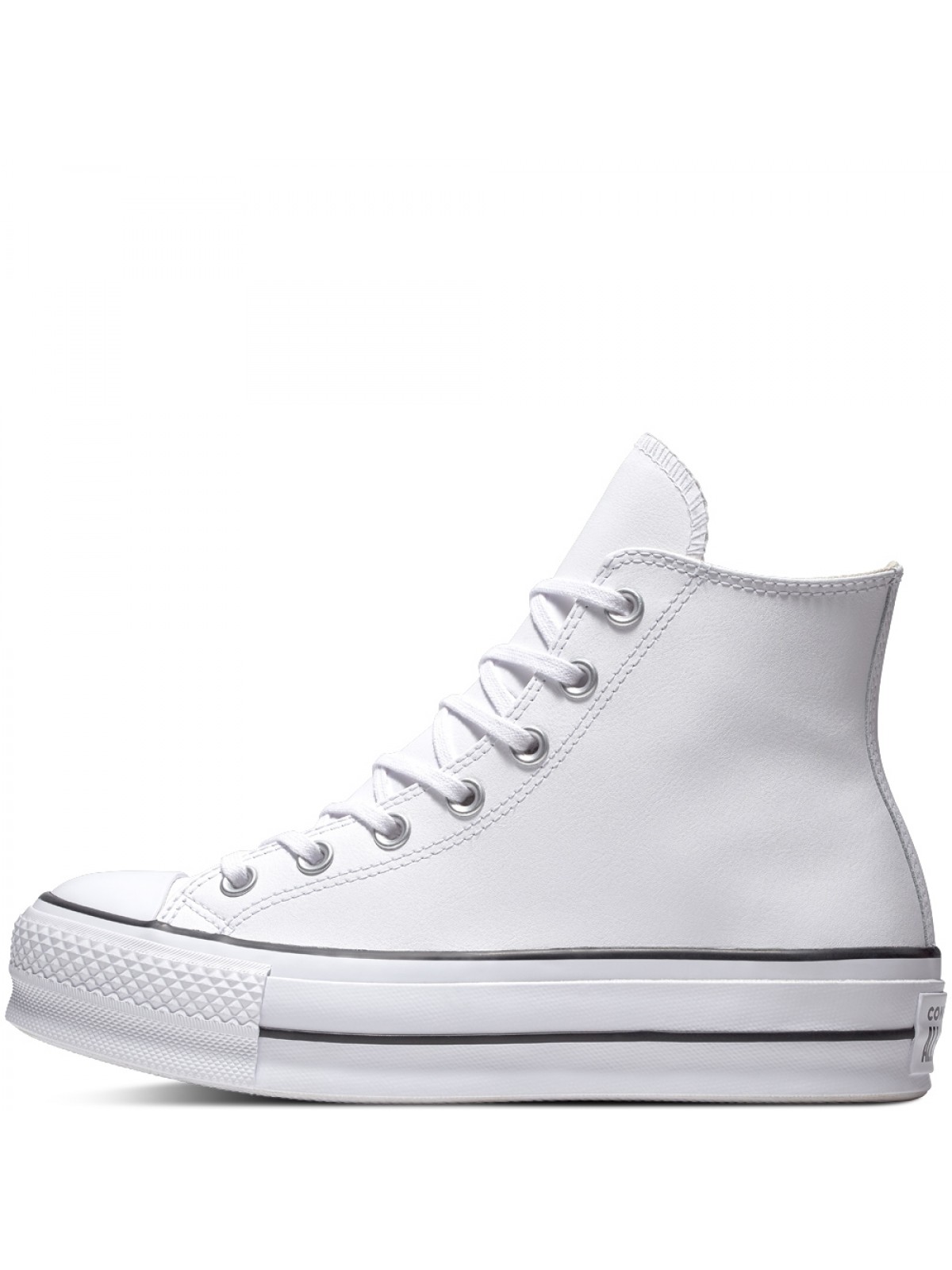 Converse Chuck Taylor all star cuir lift blanc Platform