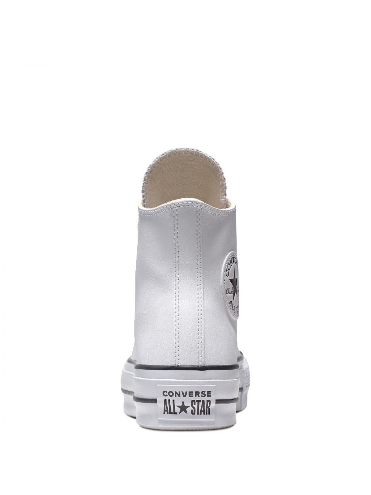 Converse Chuck Taylor all star cuir lift blanc Platform