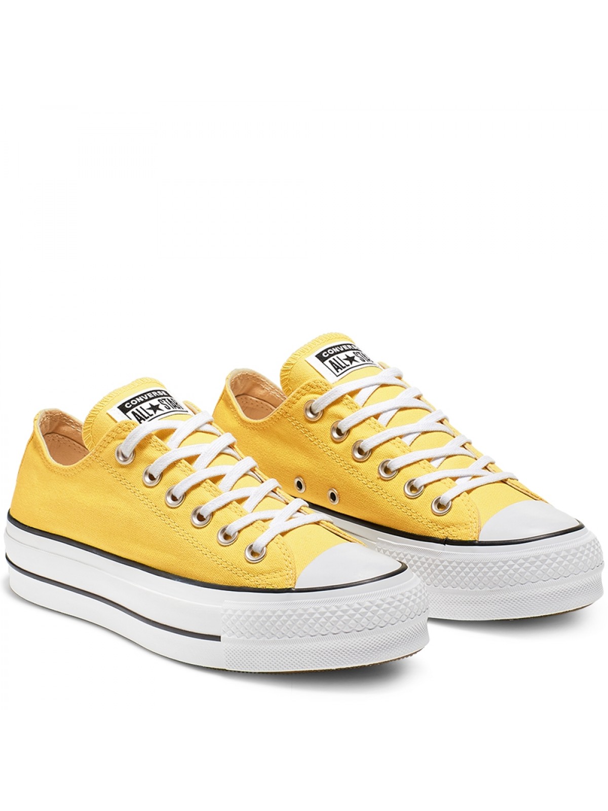 Converse Chuck Taylor all star Lift basse toile plateforme jaune