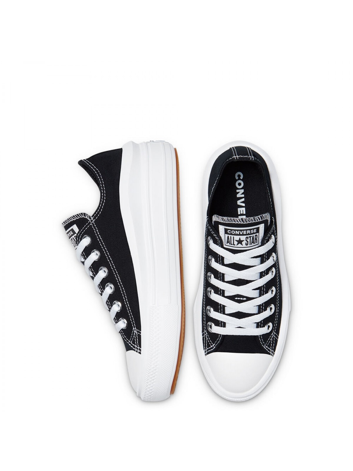 Converse plateforme noire basse top