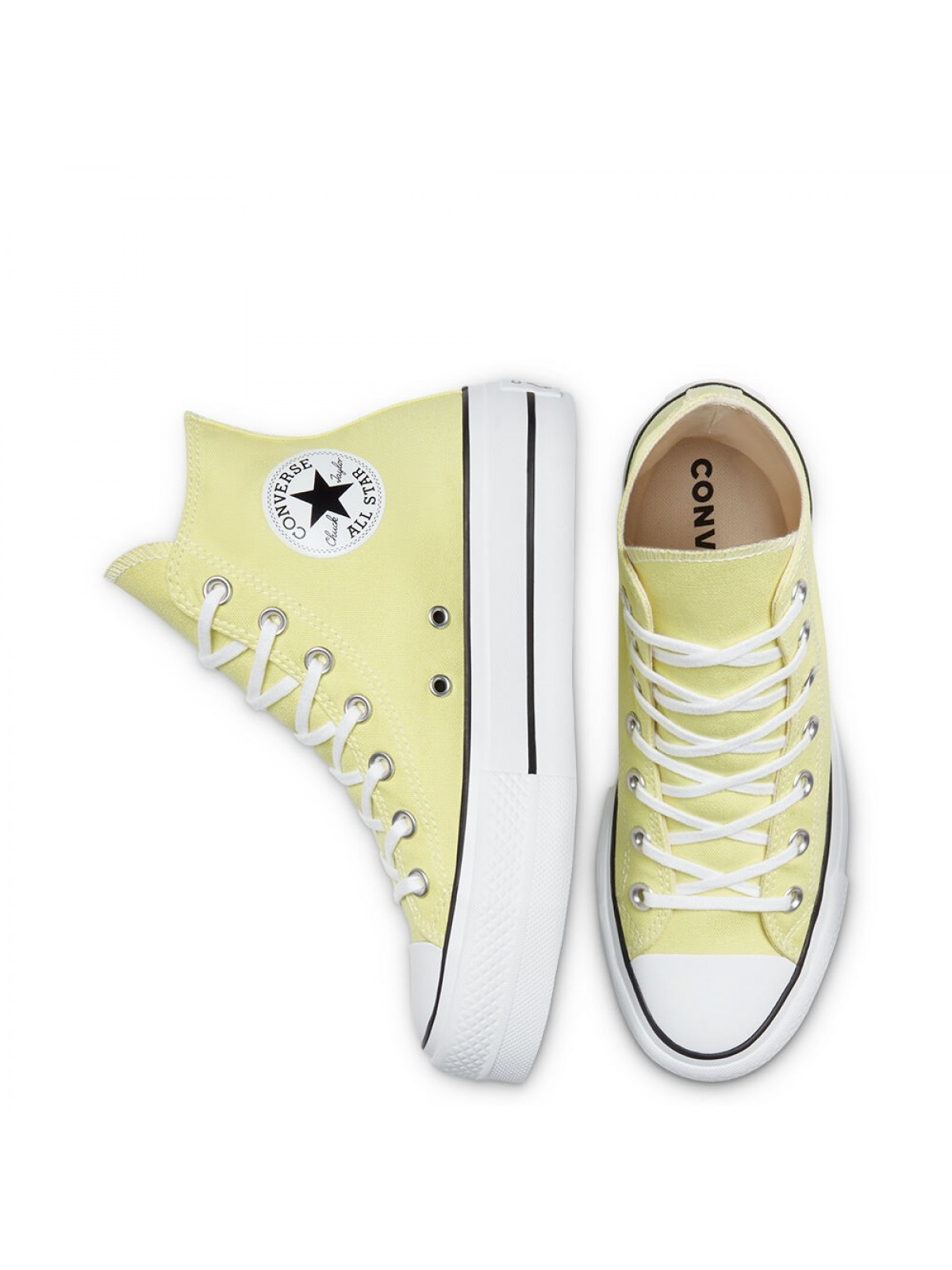 Converse plateforme jaune on sale