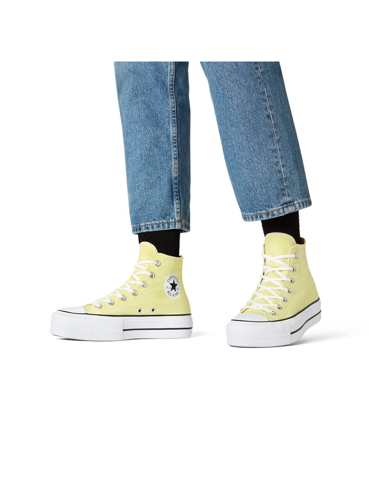 Converse jaune plateforme store