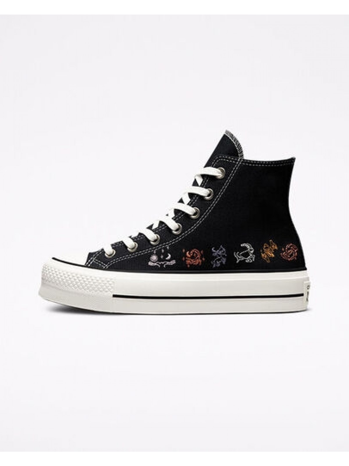 converse plateforme metallic