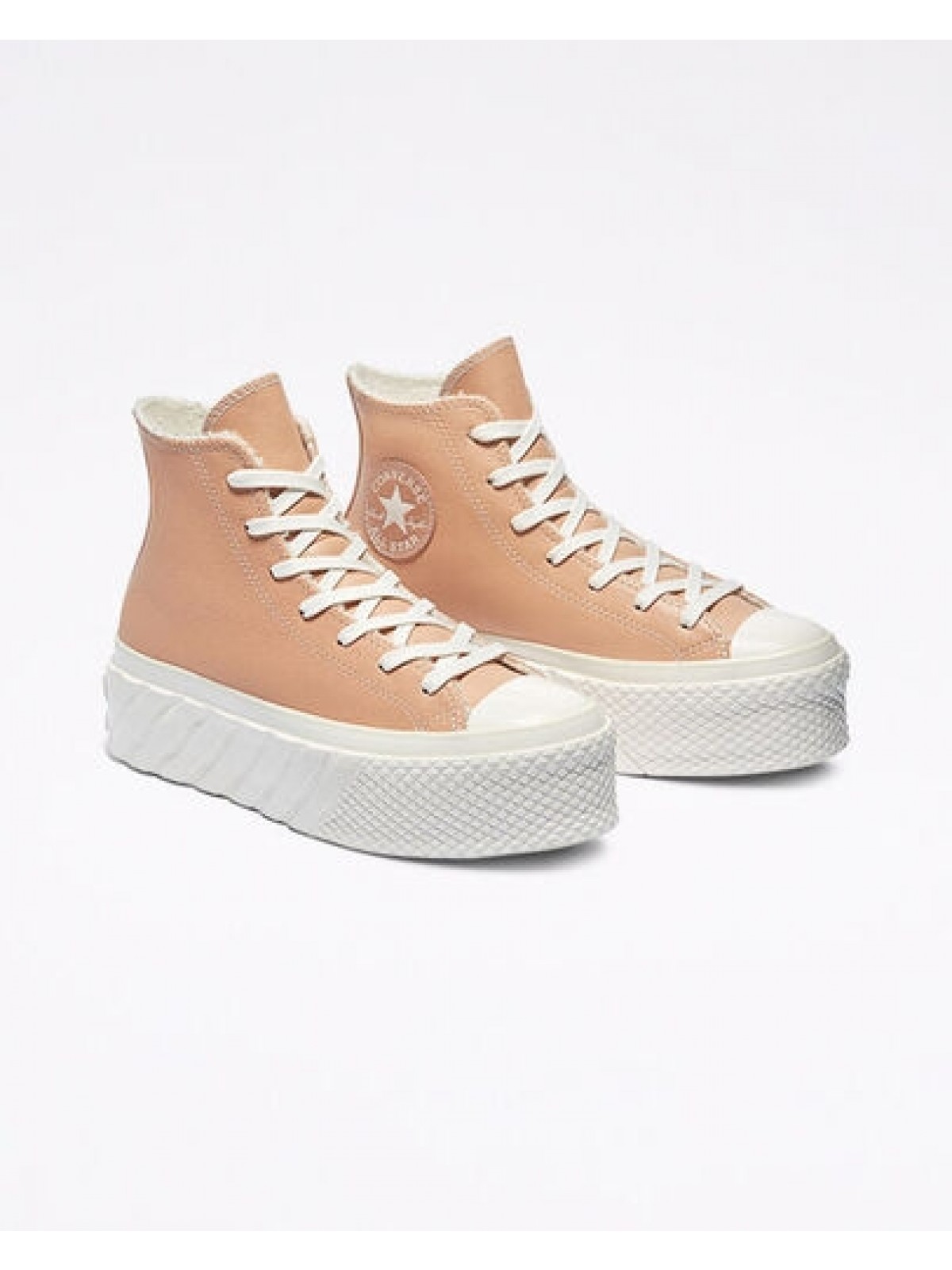 converse plateforme beige