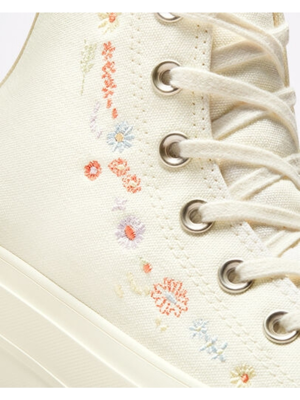 Converse blanche fleur outlet