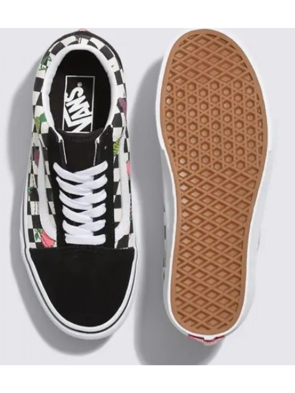 Vans old 2025 skool damier femme