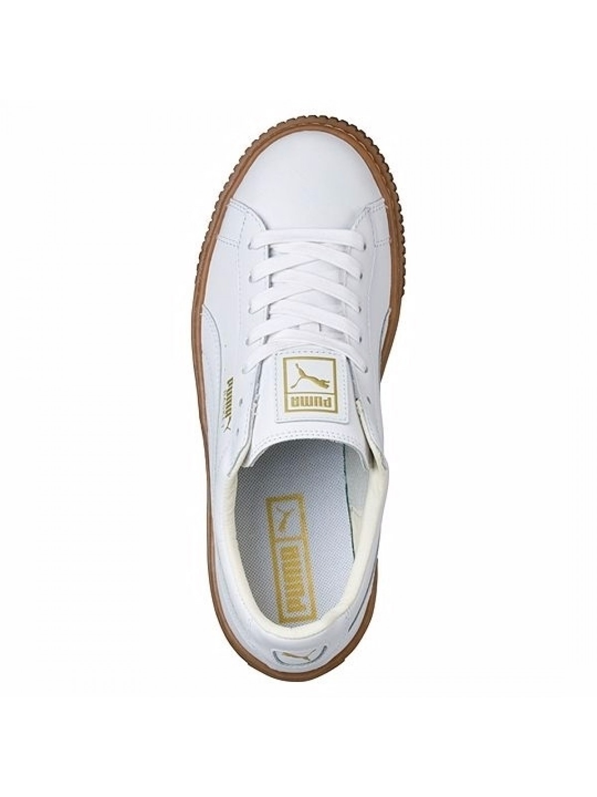 Puma suede cheap blanche plateforme
