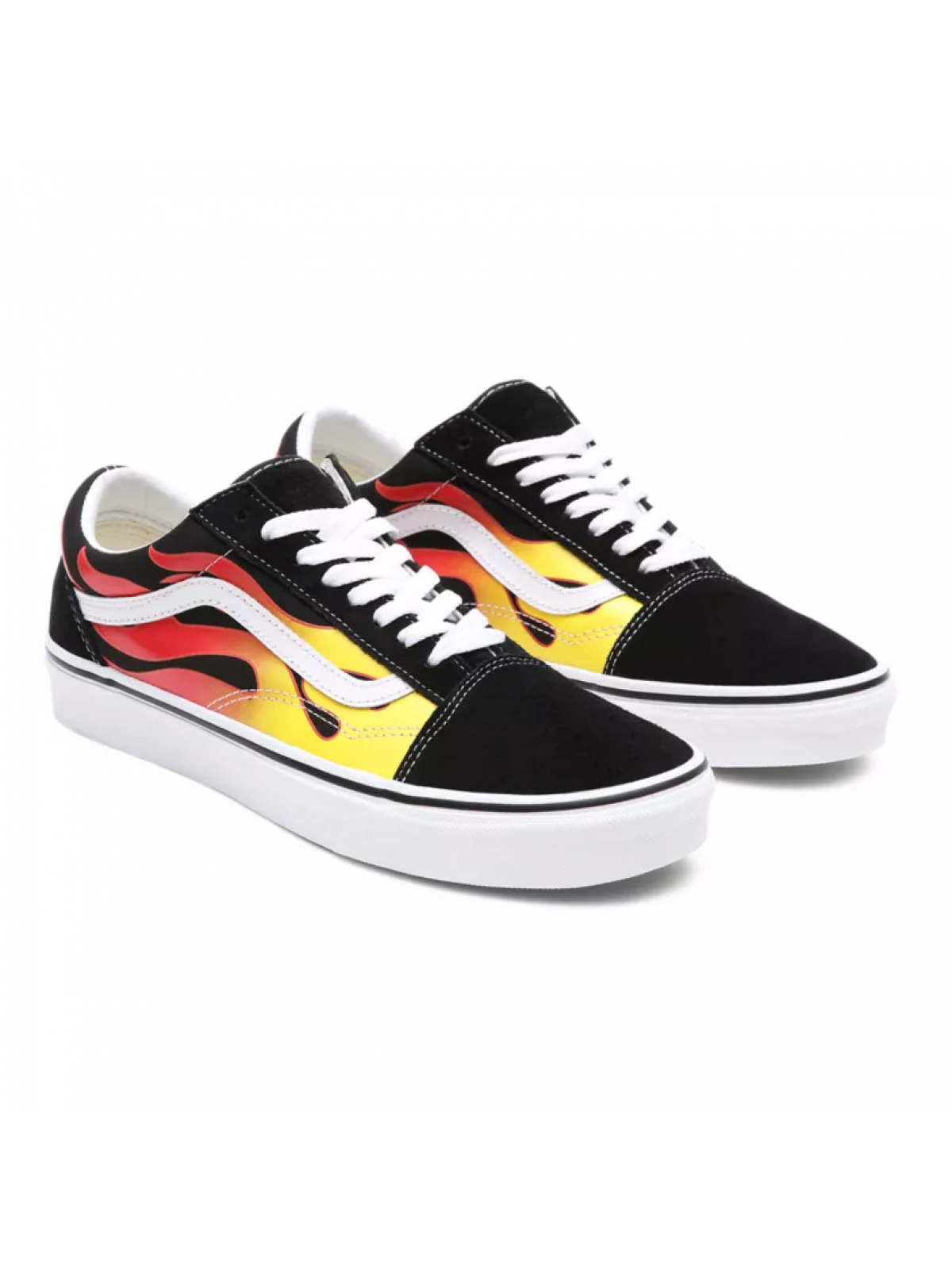 Vans noir flammes hotsell