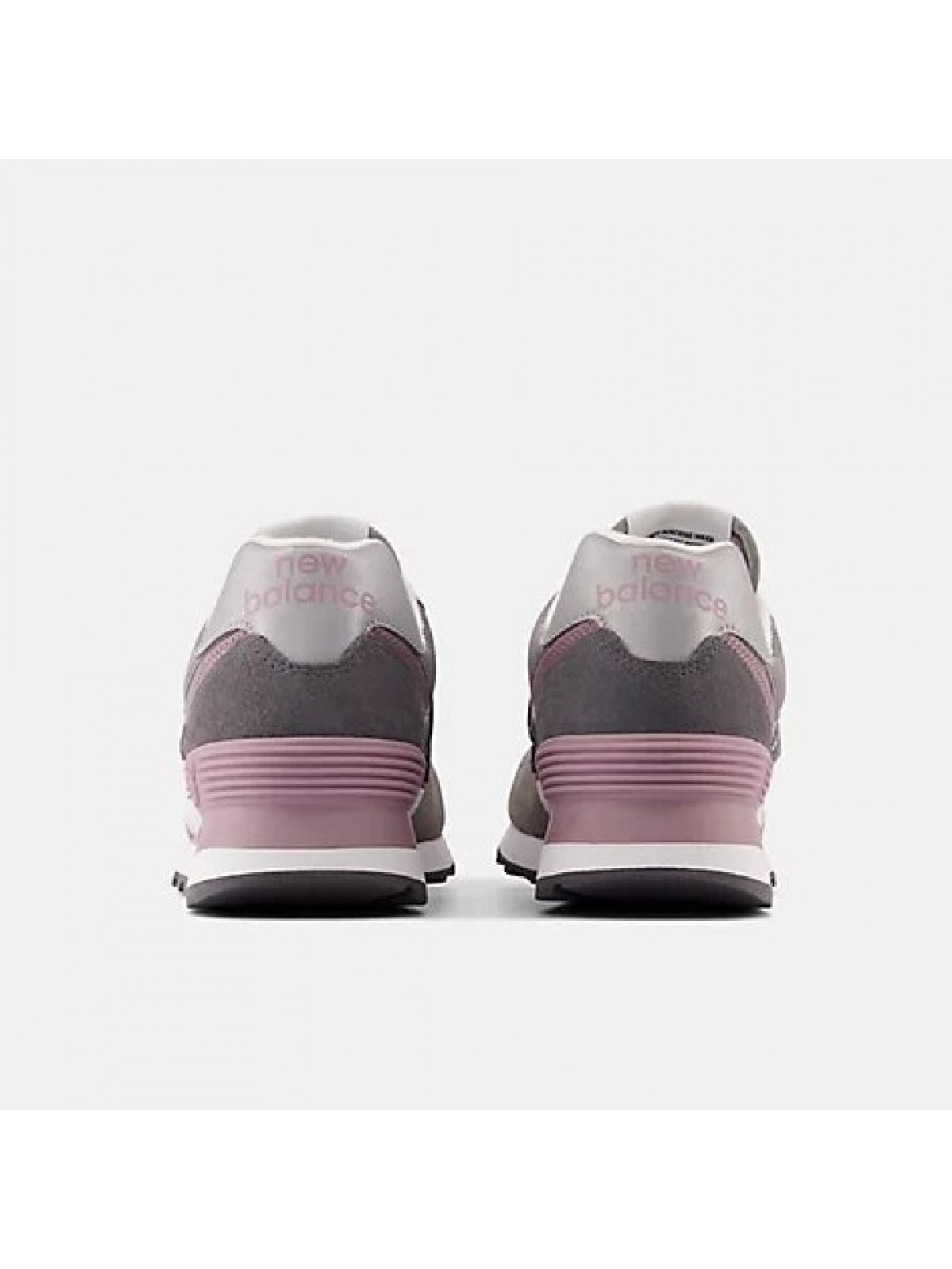 New Balance WL574 cuir blanc rose mauve